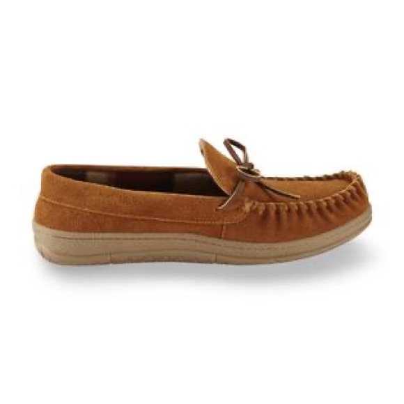 Men's Jordan Suede Leather Trapper Moccasin Slipper - Tan - Picture 3 of 4